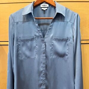 Express Portofino Satin Blouse